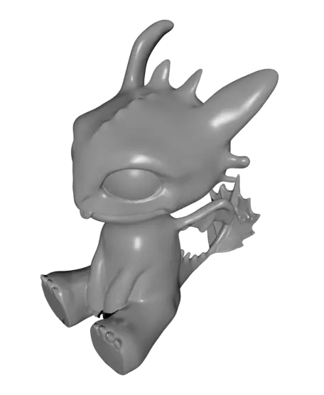 Light Fury Fantasy Dragon Figurine — modelo 3D