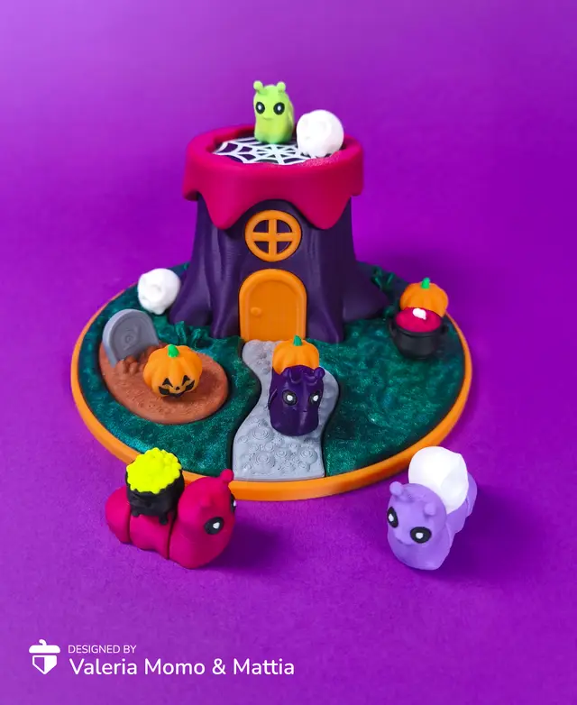 Spooky & Halloween - Diorama for Cute Flexi Animals, Snail — modelo 3D
