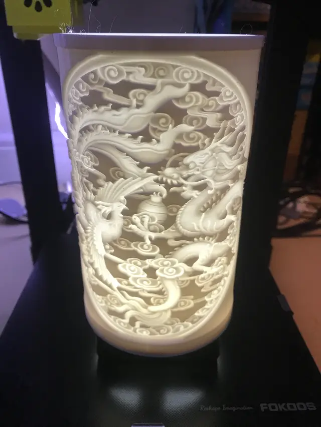 Lithophane Dragon lamp — modelo 3D
