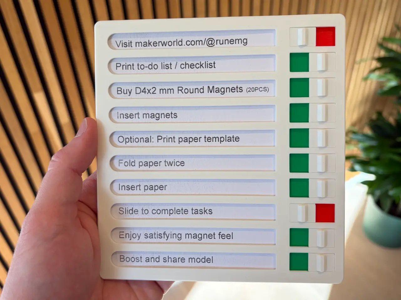To-Do List frame w. Checklist Switches (Reusable) — modelo 3D