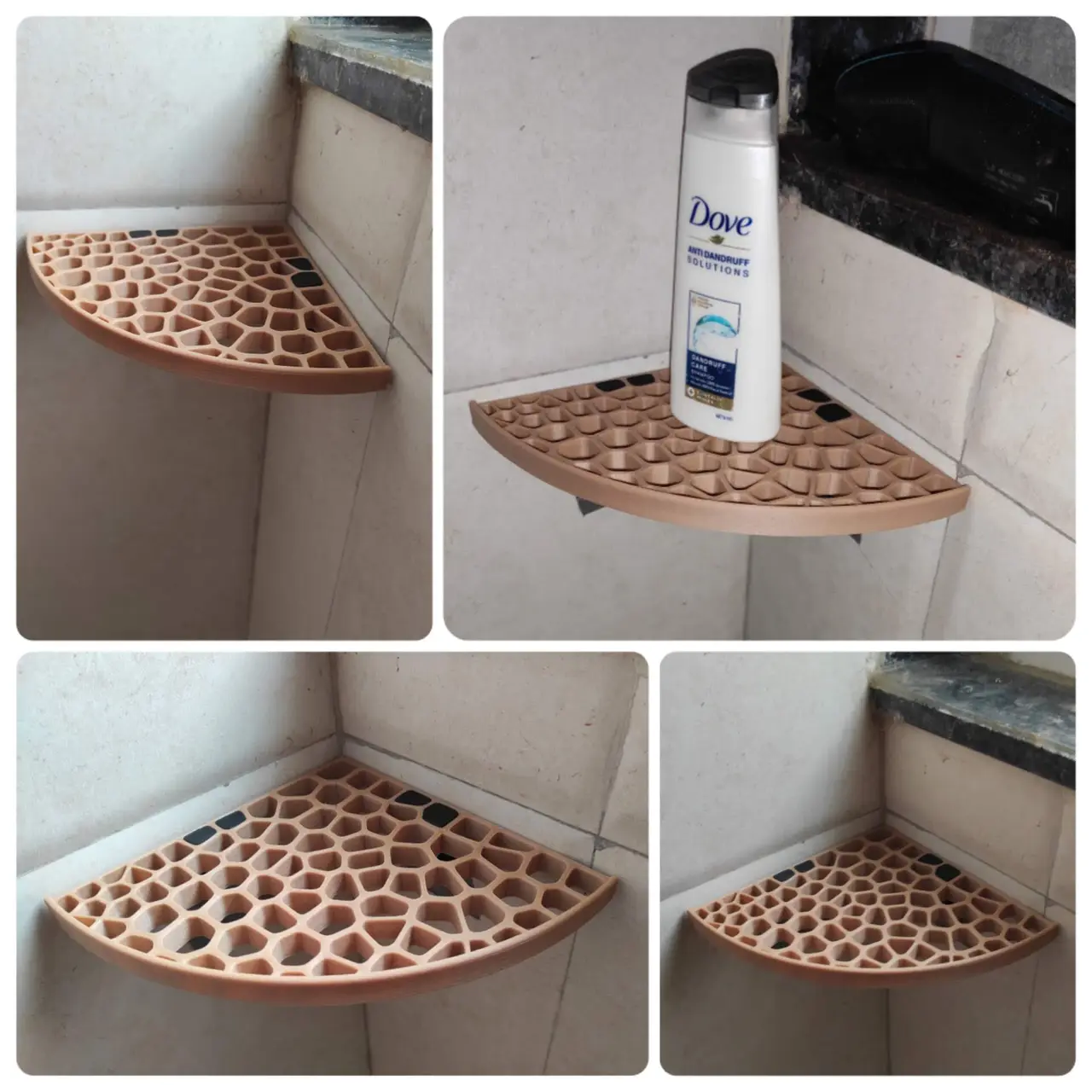 Voronoi bathroom corner shelf — modelo 3D