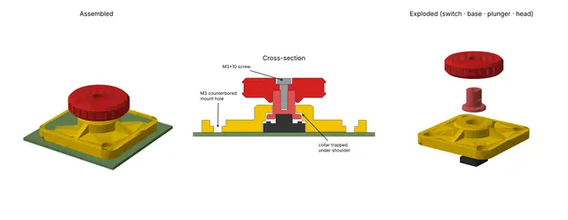 Adapter for emergency stop button — modelo 3D