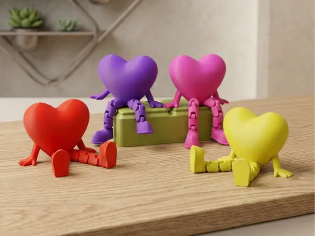 Articulated Heart - Plump Smooth - Valentine's Day — modelo 3D