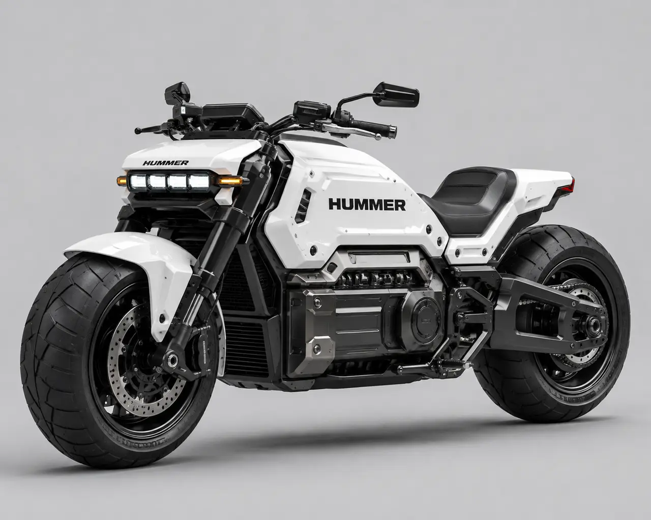 Hummer Style Futuristic Motorcycle — modelo 3D