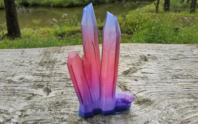 Transparent Scapolite Crystal Terrain Piece. Easy Printing. — modelo 3D