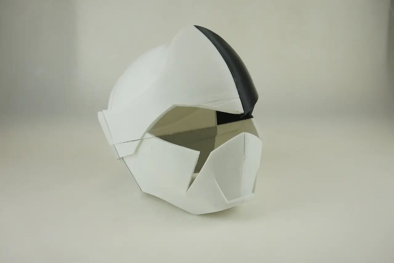 Red Super Megaforce power ranger helmet — modelo 3D