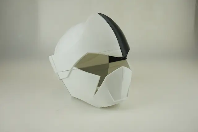 Red Super Megaforce power ranger helmet — modelo 3D