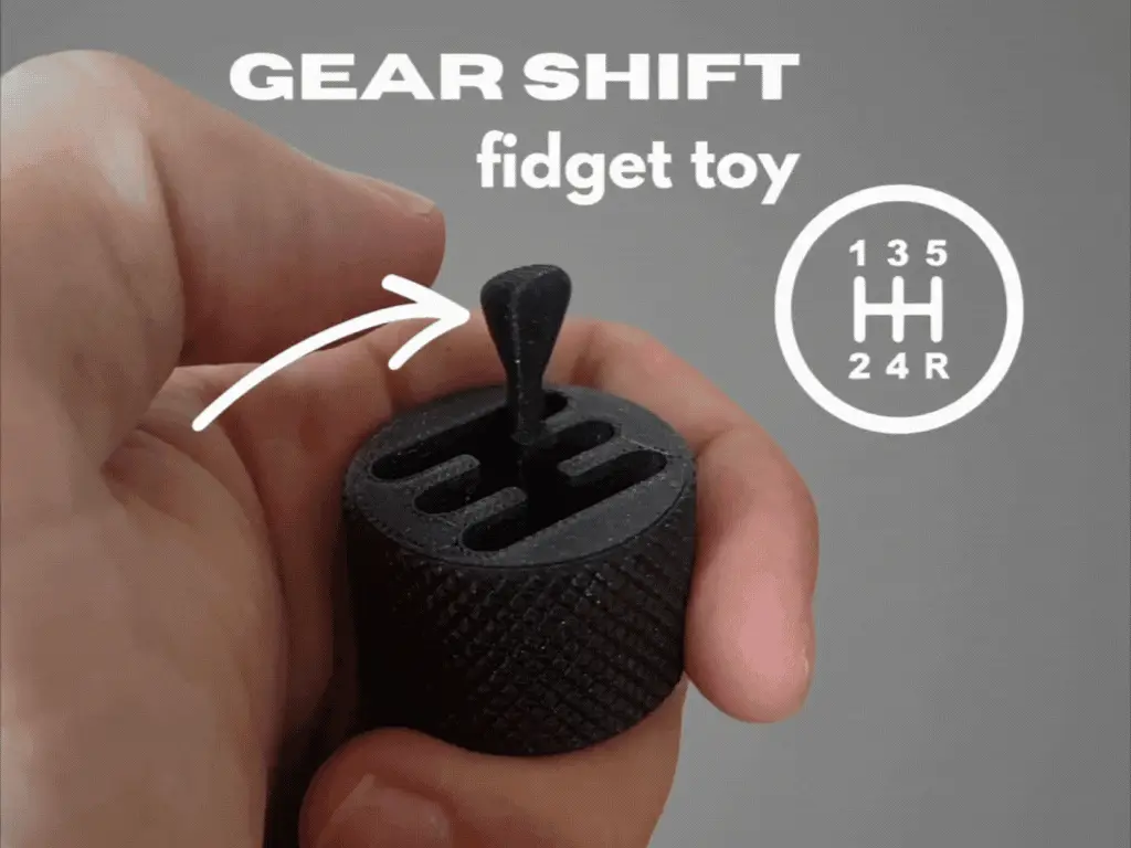 Print in place Gear shift fidget toy — modelo 3D