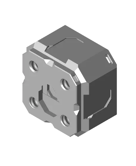 1x1x0.5 LU - Topped Rail - MultiBin Shell — modelo 3D