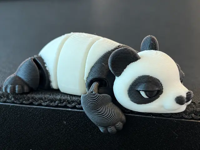 Flexi Sleepy Panda, Cute Articulated Animal, so supports — modelo 3D