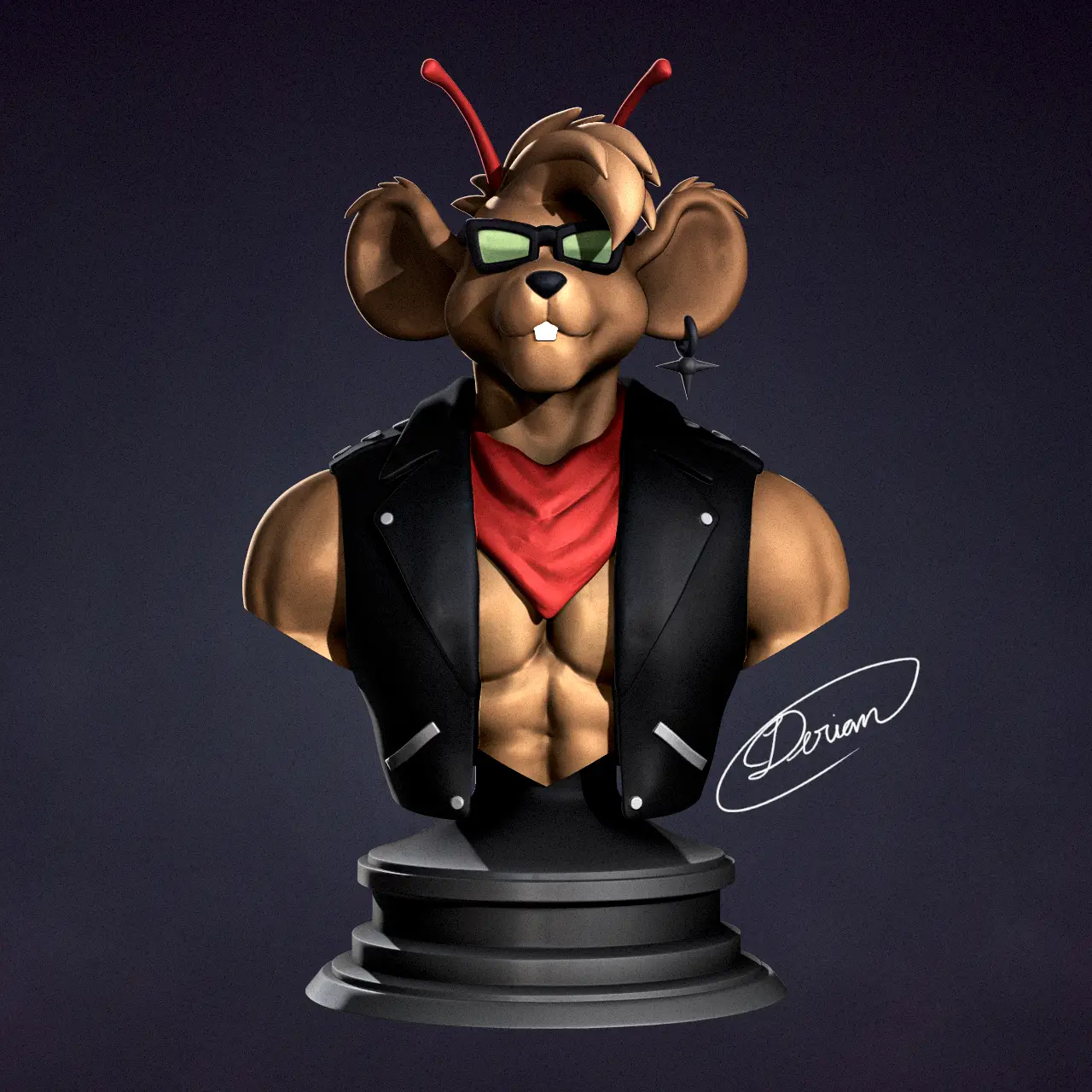 3D printable - Mice Biker from Mars — modelo 3D
