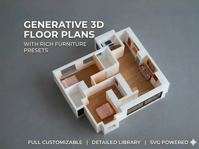 Generative 3D Floor Plans — modelo 3D