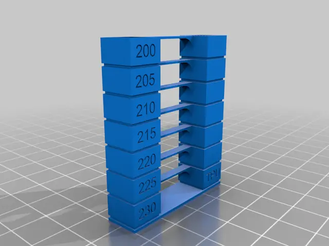 Temp Tower PLA,ABS,PETG — modelo 3D