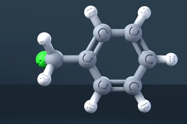 Benzyl Chloride 3D Model — CAS 100-44-7 — modelo 3D