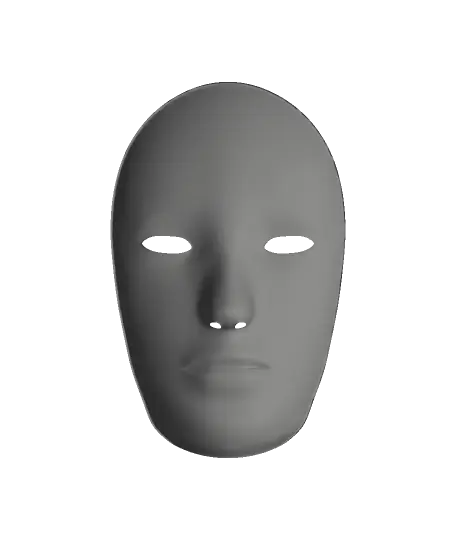 Face template for mask design — modelo 3D