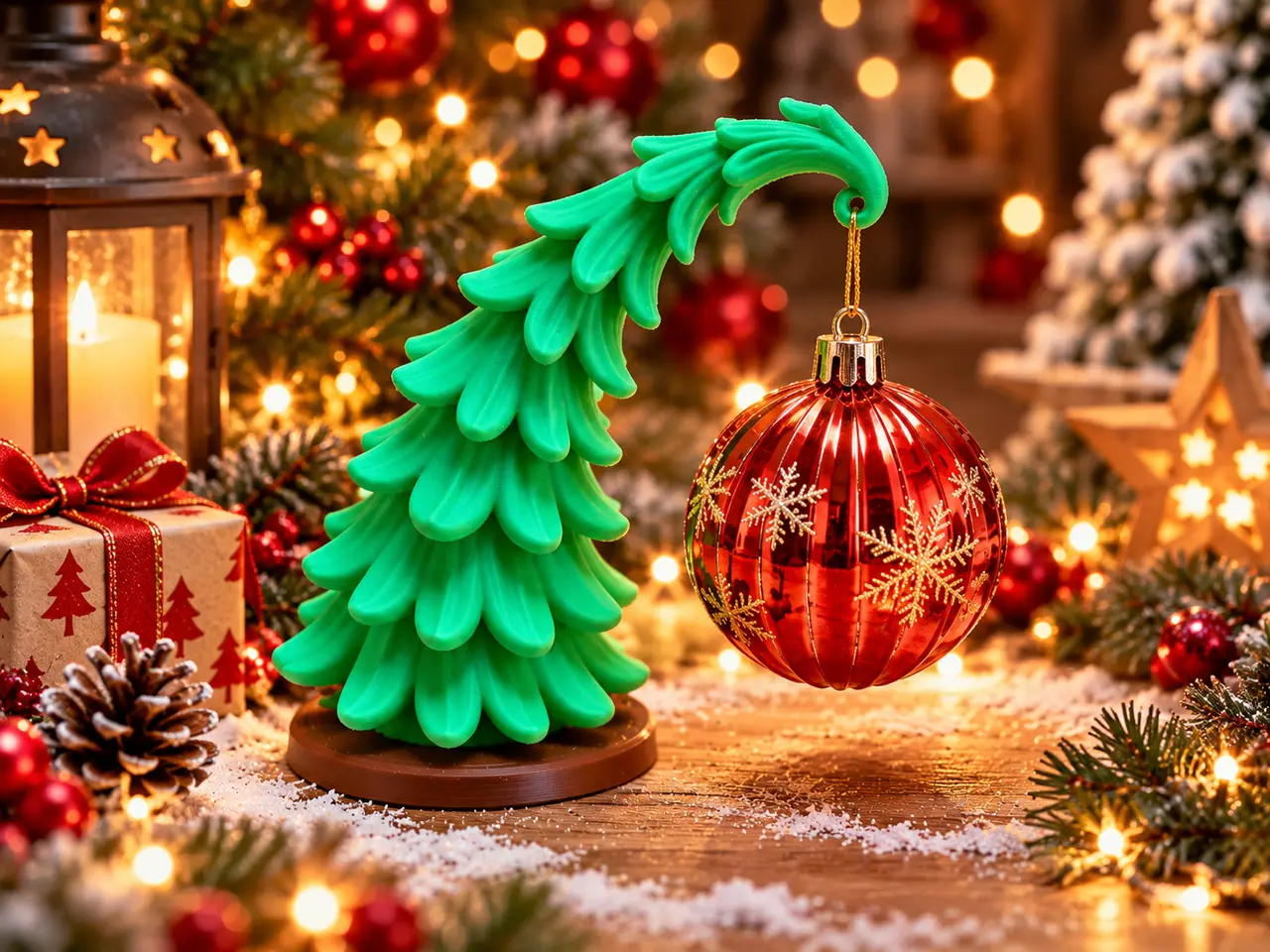 Christmas Tree Ornament Holder–Hanging Bauble Tree — modelo 3D