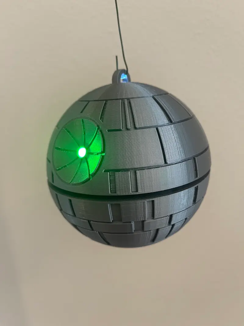 Death Star Christmas Ornament with LED — modelo 3D