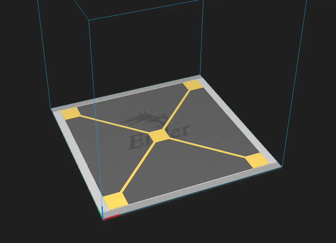 Ender 3/pro/v2/s1 bed-level test — modelo 3D