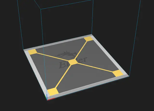 Ender 3/pro/v2/s1 bed-level test — modelo 3D