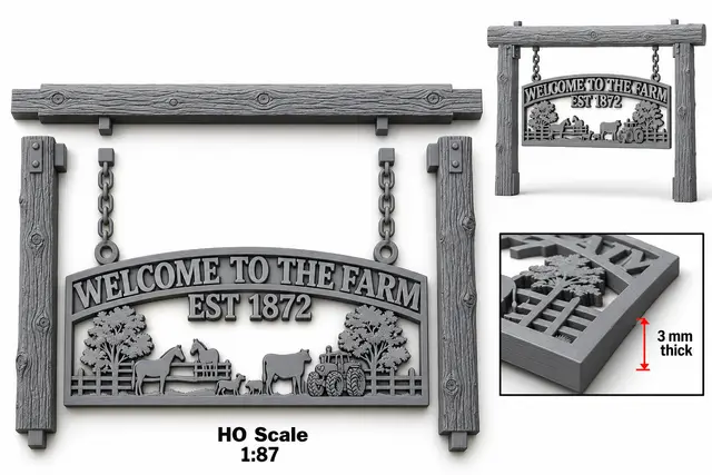 WELCOME TO THE FARM — EST 1872 — modelo 3D
