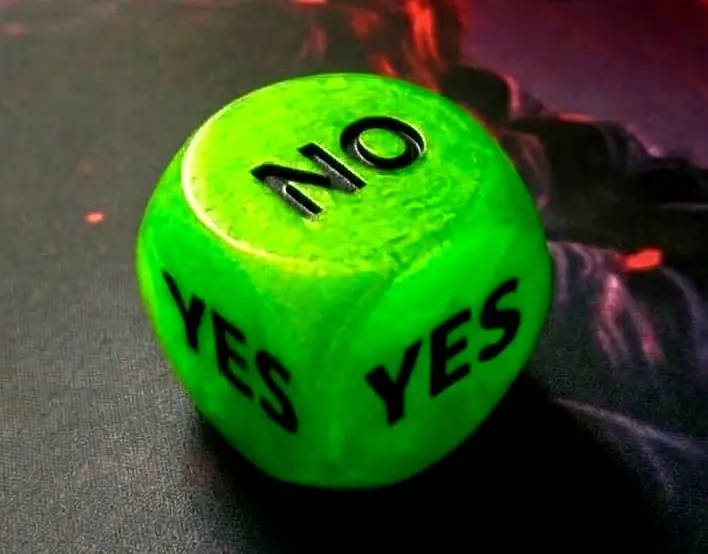 Yes and No die/dice — modelo 3D
