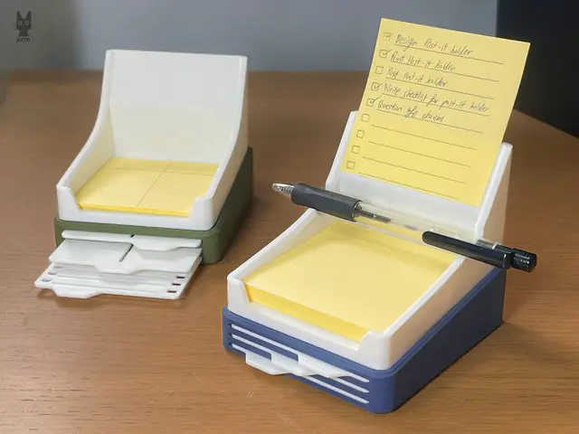Sticky Note Holder with Stencils — modelo 3D