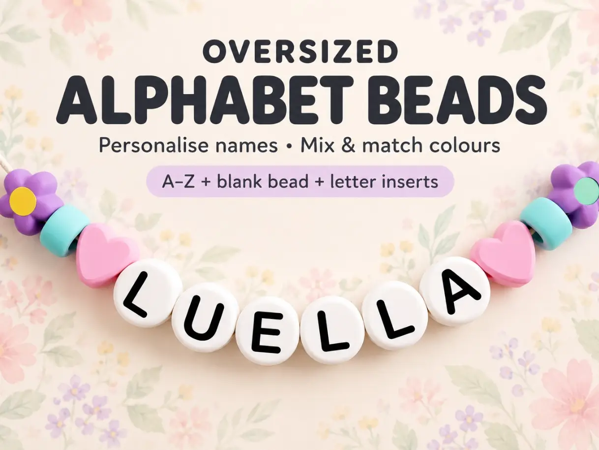 Letter Beads A–Z + Blank | Separate Letter Inserts — modelo 3D