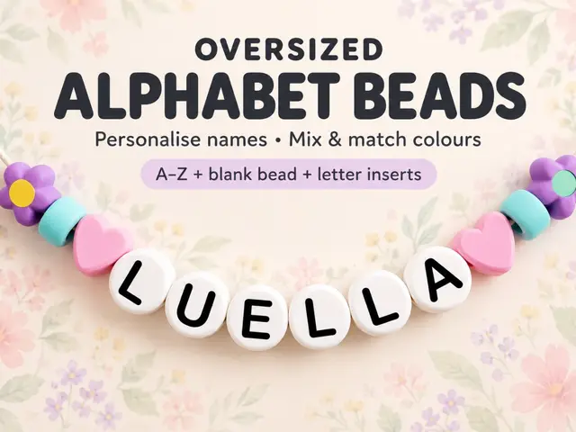 Letter Beads A–Z + Blank | Separate Letter Inserts — modelo 3D