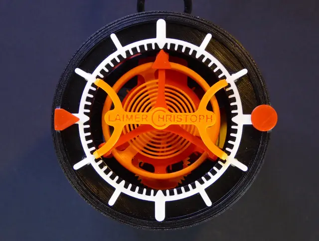 3D-printed Watch with Tourbillon — modelo 3D