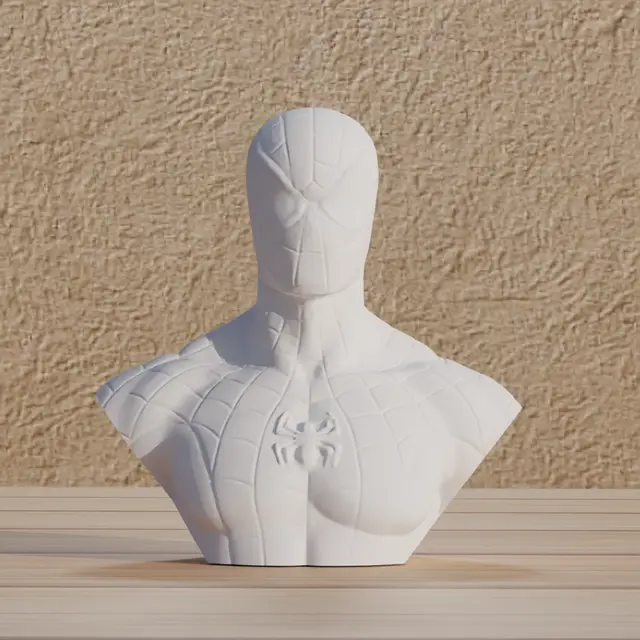 File: Spiderman bust in STL digital format — modelo 3D