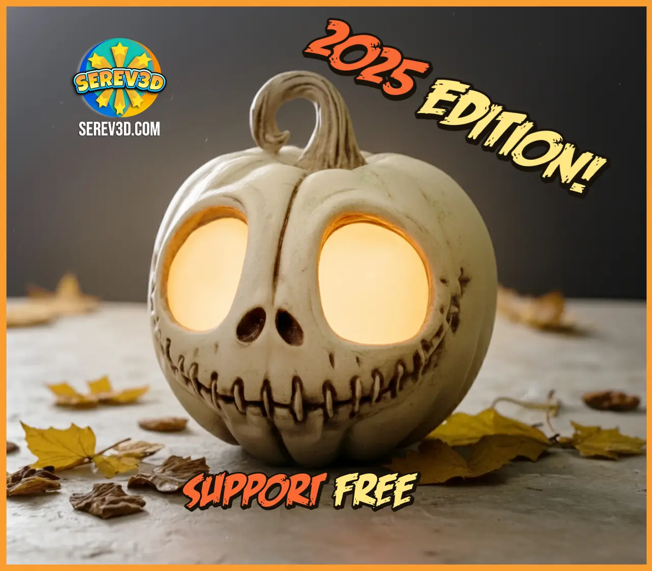 Jack Skellington Pumpkin 2025 edition - SEREV3d — modelo 3D