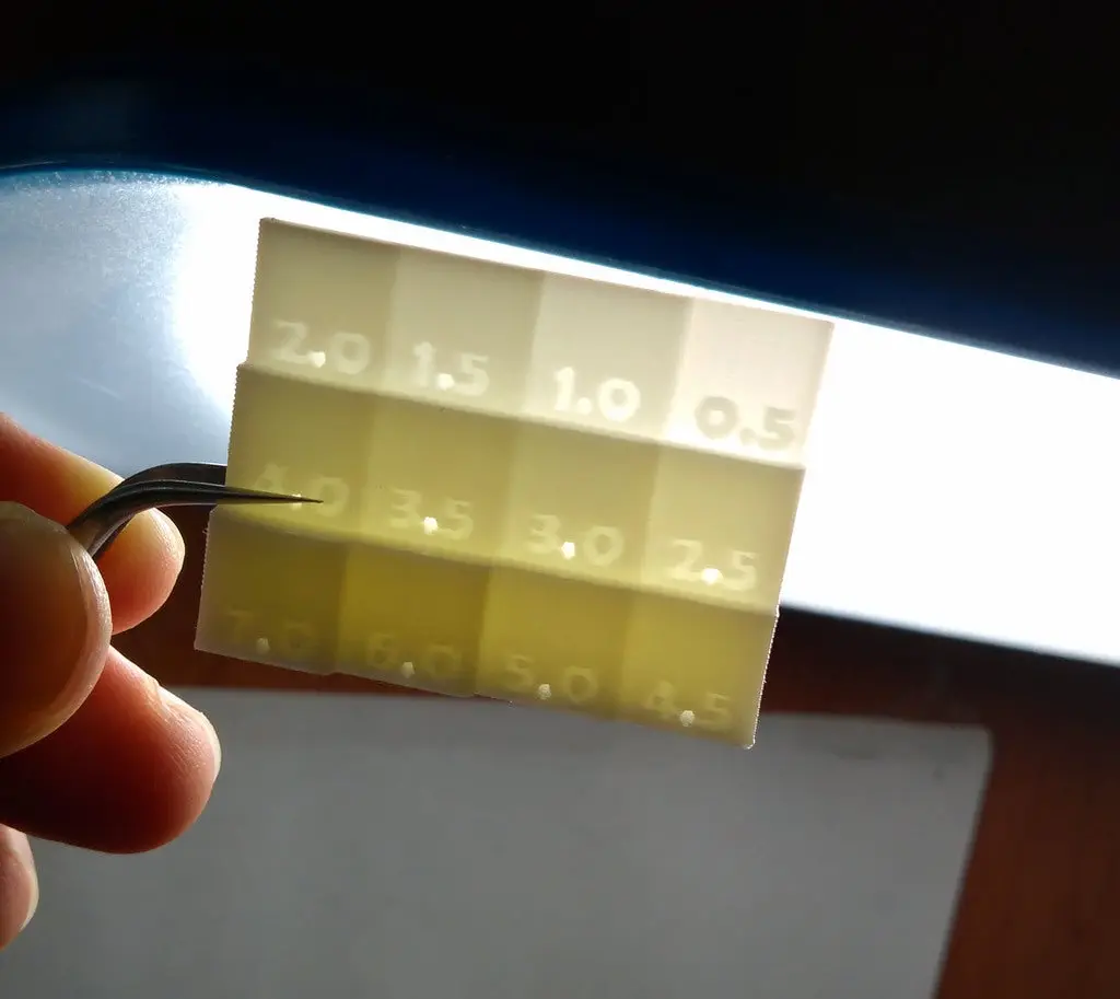 Lithophane Thickness Calibration Tile — modelo 3D