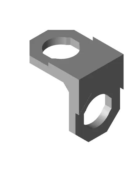 Type 4, Mid Thread Holes, 1x1 Inside Bracket — modelo 3D