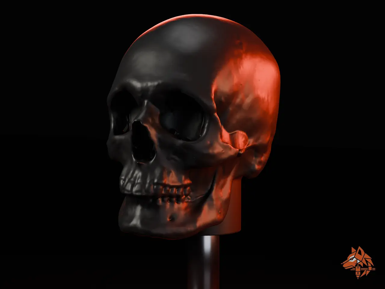 Realistic Skull Shifter Knob – Thrustmaster TH8S — modelo 3D
