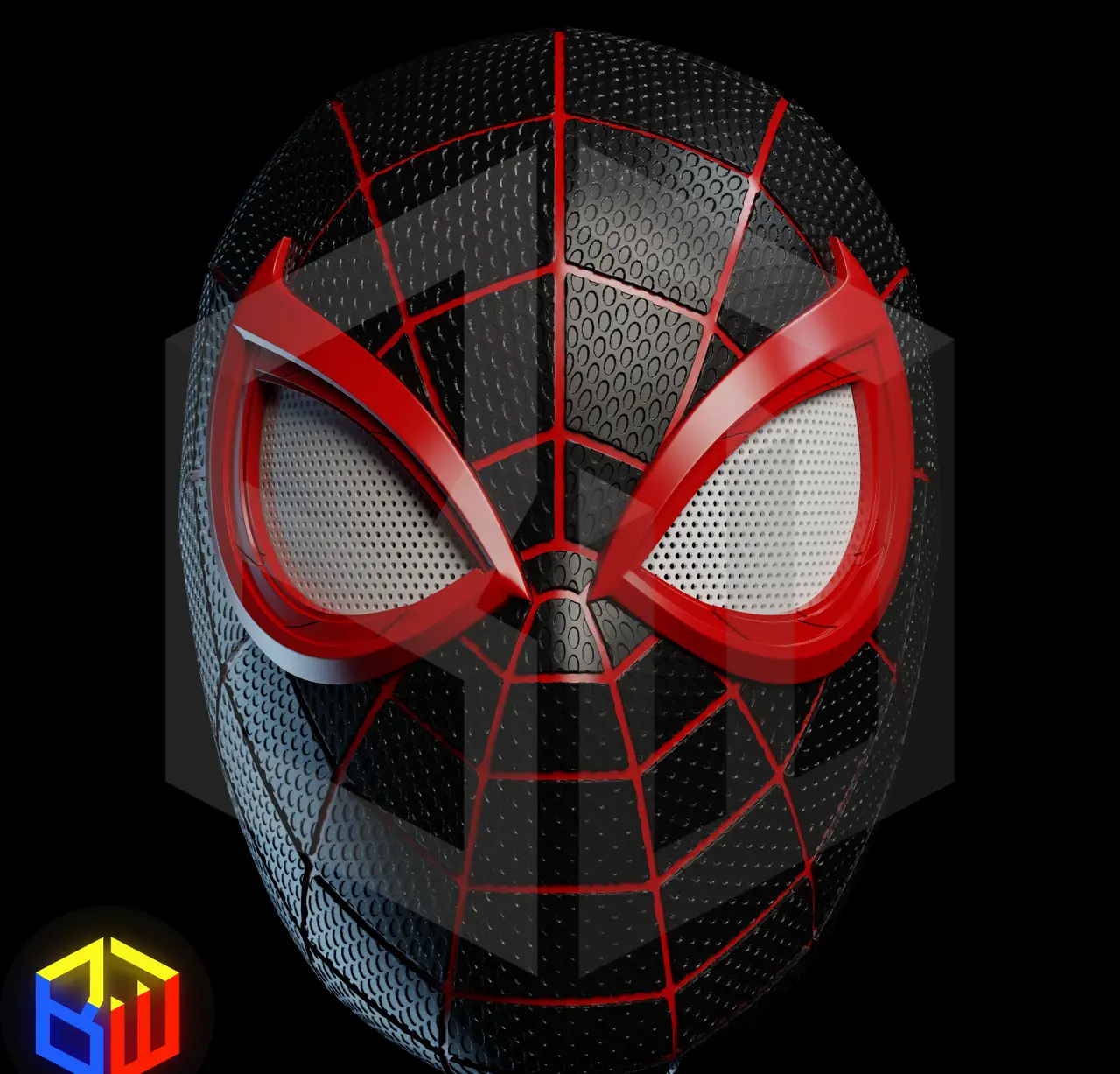 Miles Morales PS5 Textured Helmet — modelo 3D