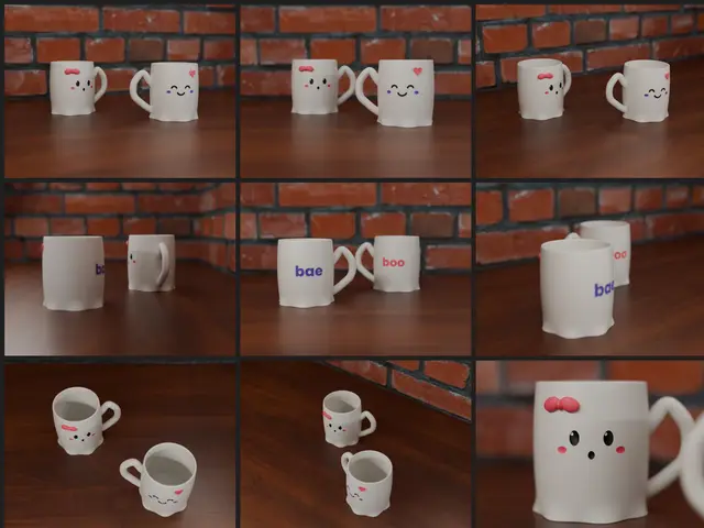 Bae Boo Cute Ghost Couple Mug — modelo 3D