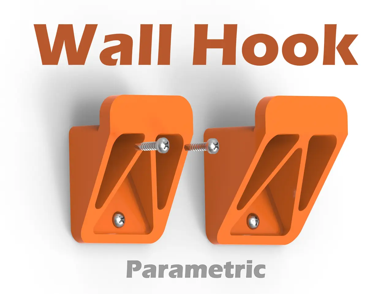 Strongest Wall Hook Collection - 6 variations ( Parametric ) — modelo 3D