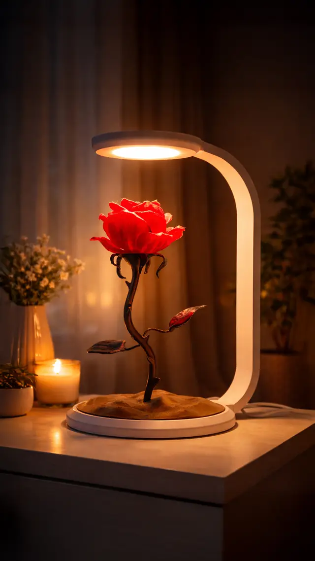 Rose Lamp (with LED Lamp kit) — modelo 3D