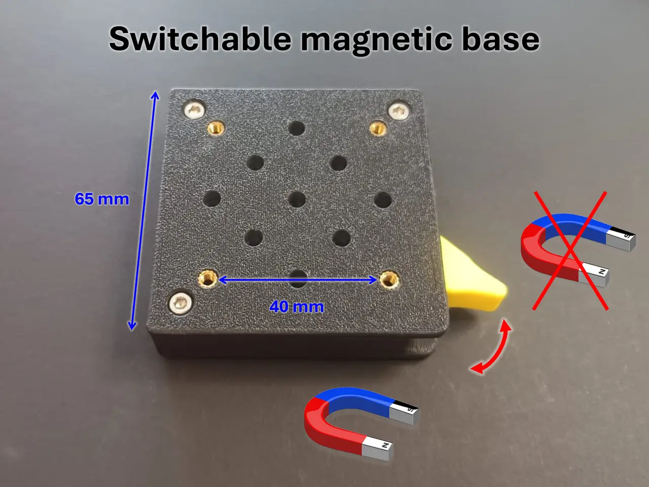 Magnetic base (Compact On/Off Magnet) — modelo 3D