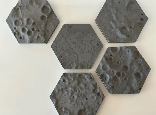 Hexagon Moon Wall Art — modelo 3D