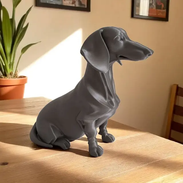 Minimalist Modern Dachshund Figure, Sculpture — modelo 3D