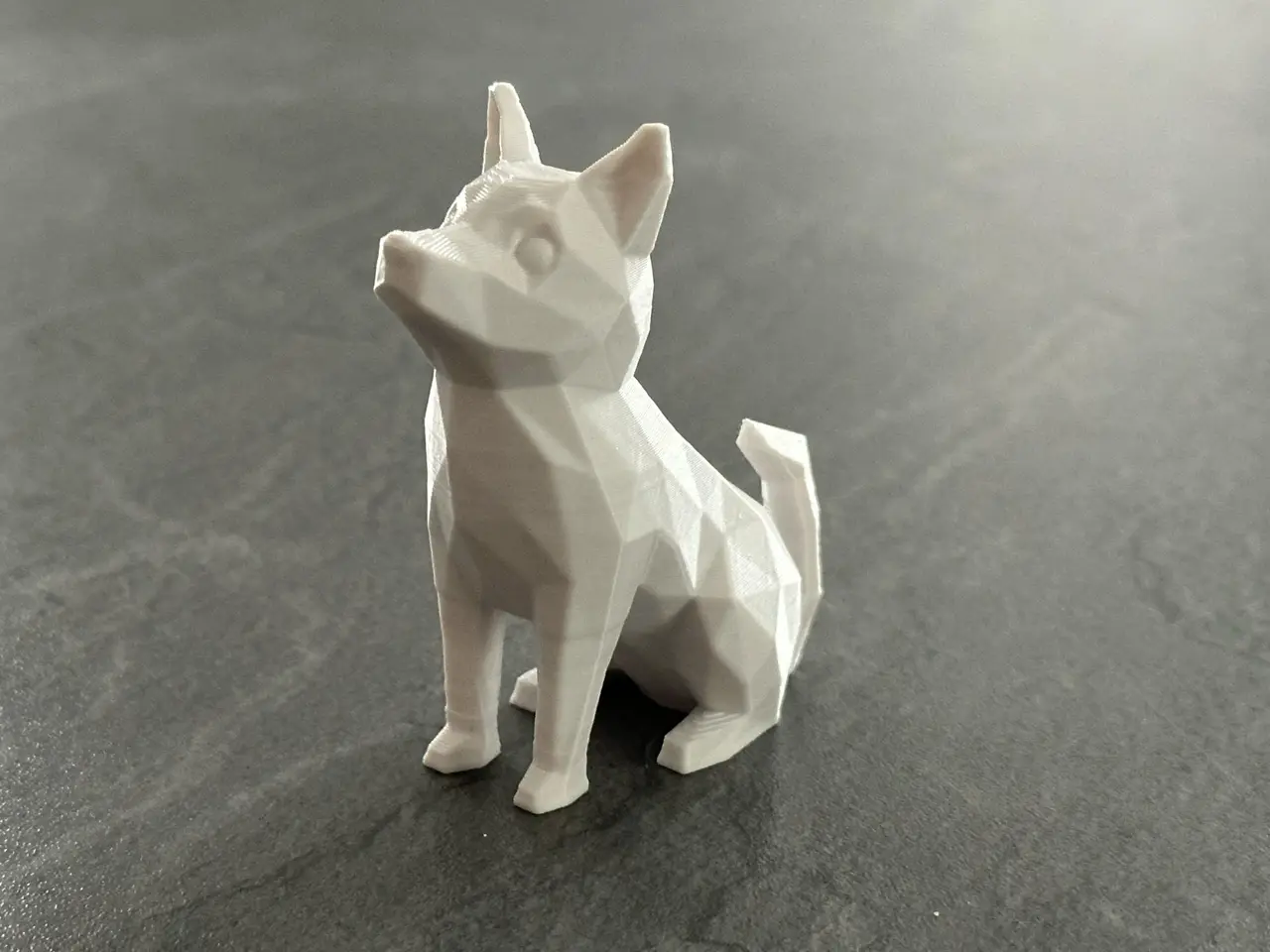 Cute Sitting Low Poly Dog (No Supports) — modelo 3D
