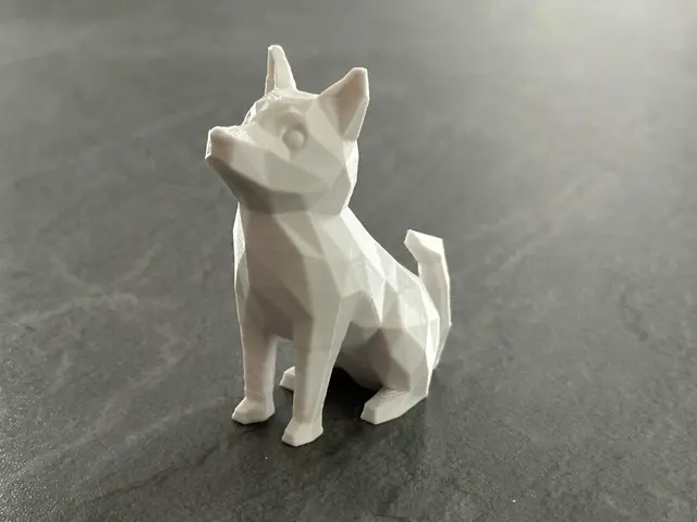 Cute Sitting Low Poly Dog (No Supports) — modelo 3D