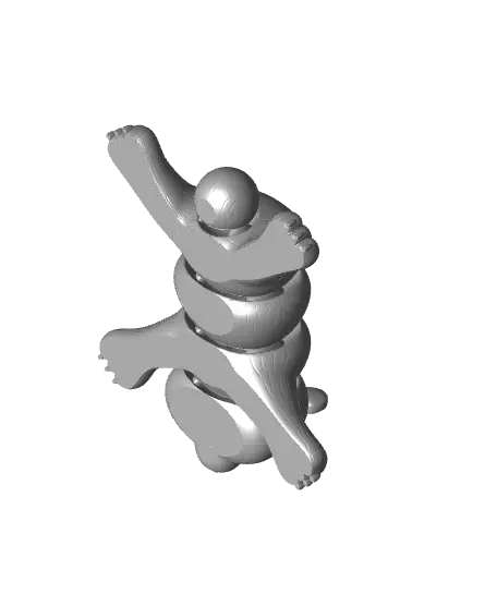 Adorable Flexibear Articulated Bear Toy — modelo 3D