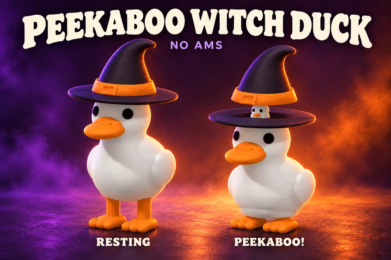 Peekaboo Witch Duck — modelo 3D