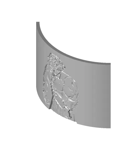 buff anime girl cuved lithophane.stl — modelo 3D