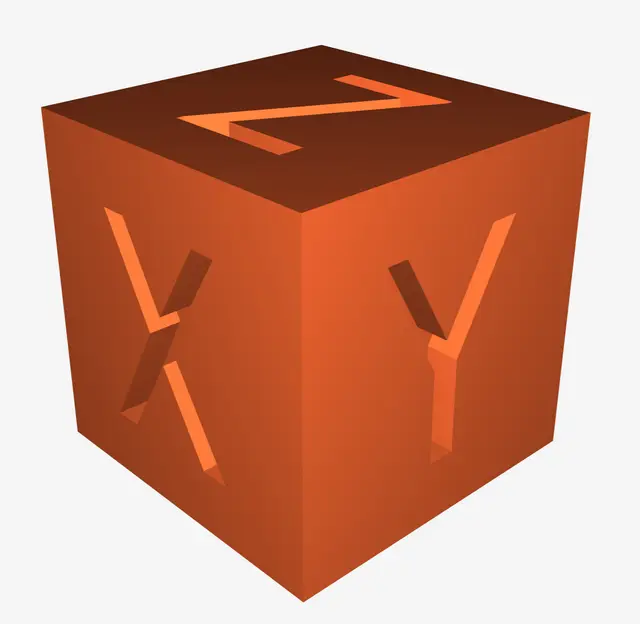 XYZ Calibration Cube — modelo 3D