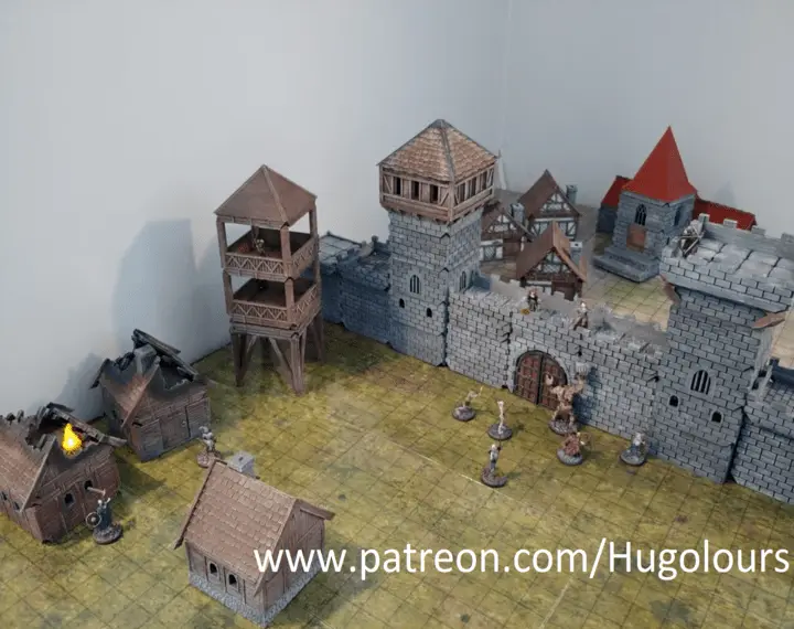 Modular Castle, Village, Town, House, Tower, Church, Gates, Cathedral and Dm Screen — modelo 3D