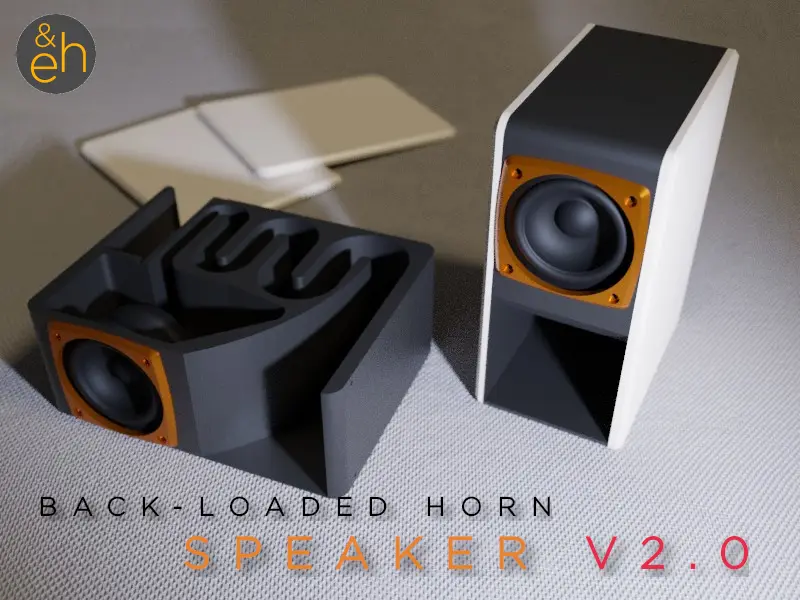 Back Horn Speaker V2.0 BL2 - Bluetooth, Active, Passive — modelo 3D