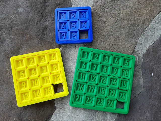 Print in Place Sliding Number Puzzle — modelo 3D